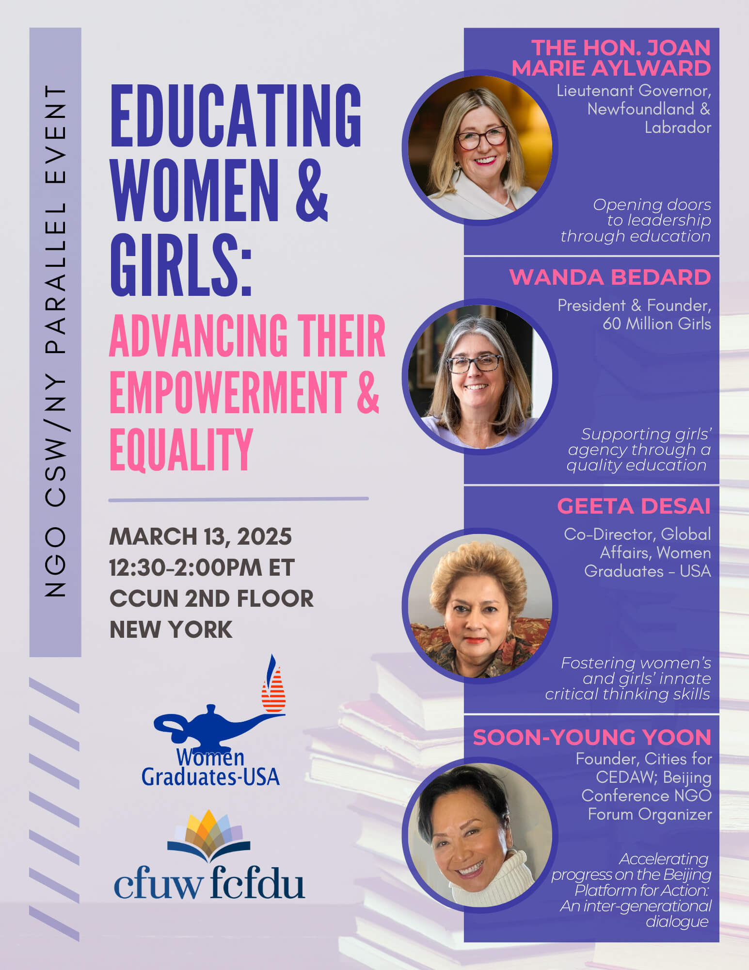 CFUW CSW69 Parallel Event Poster PNG